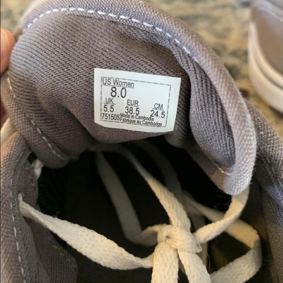 Distressed Grey Vans Size 8 Womens - Picture 6 of 6